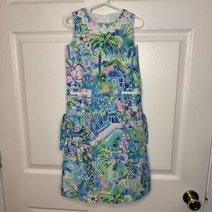 Lilly Pulitzer Girls Little Lilly Classic Maxi Multi Lilly's House EUC SIZE 3